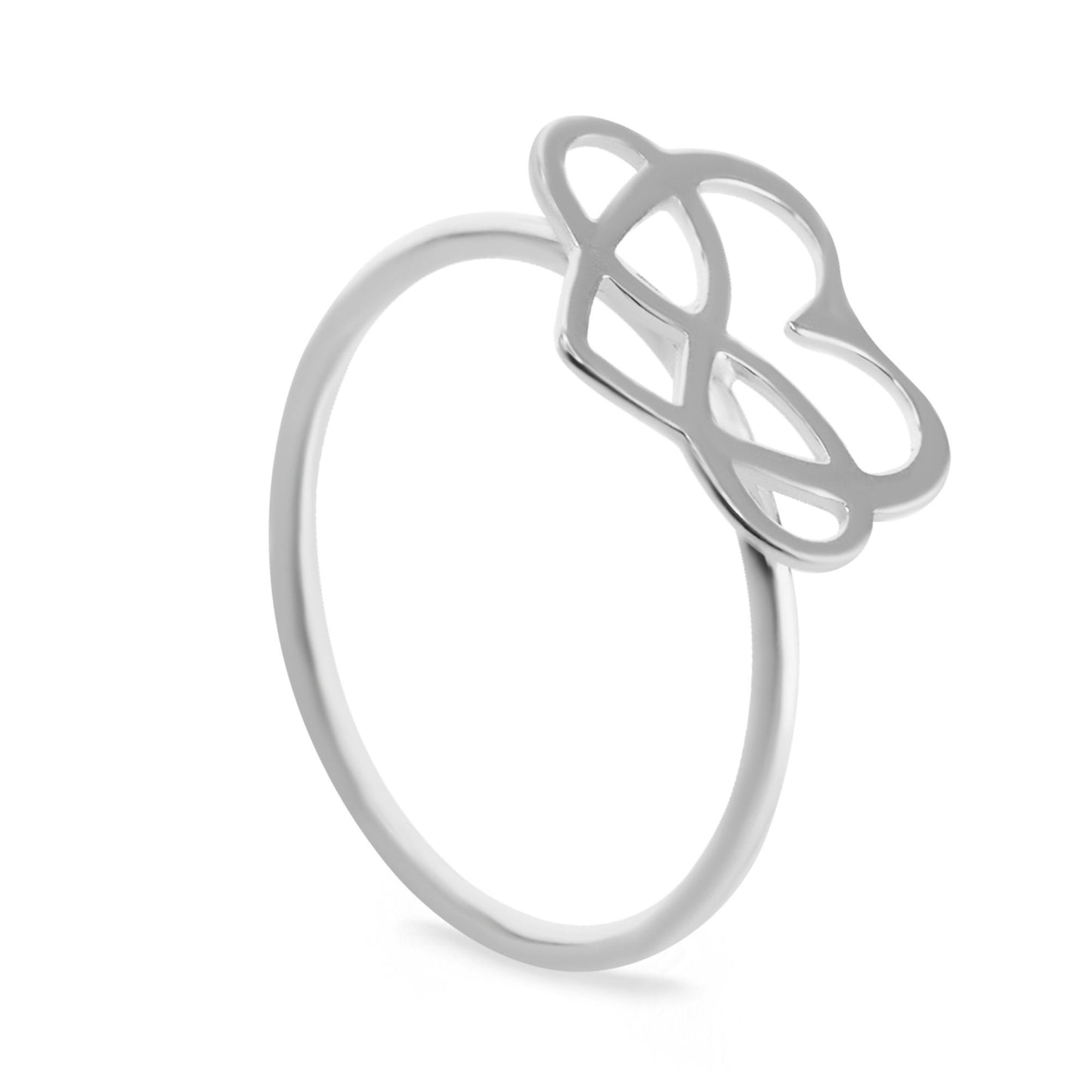 Anillo de Plata 925 Diseño Corazón e Infinito Calado