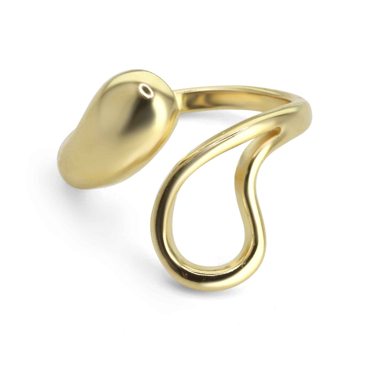 Anillo Enchapado en Oro Diseño Puntas de Gota