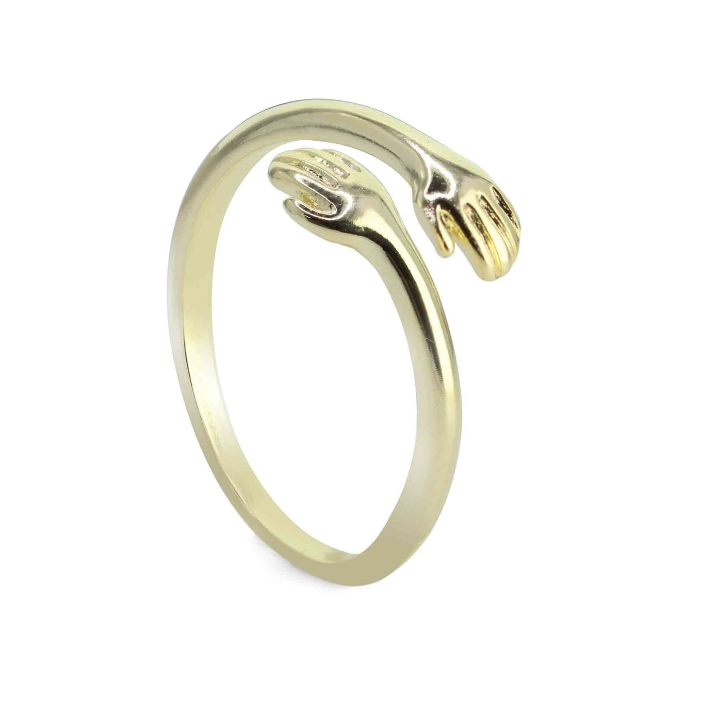 Anillo Enchapado en Oro Modelo Abrazo