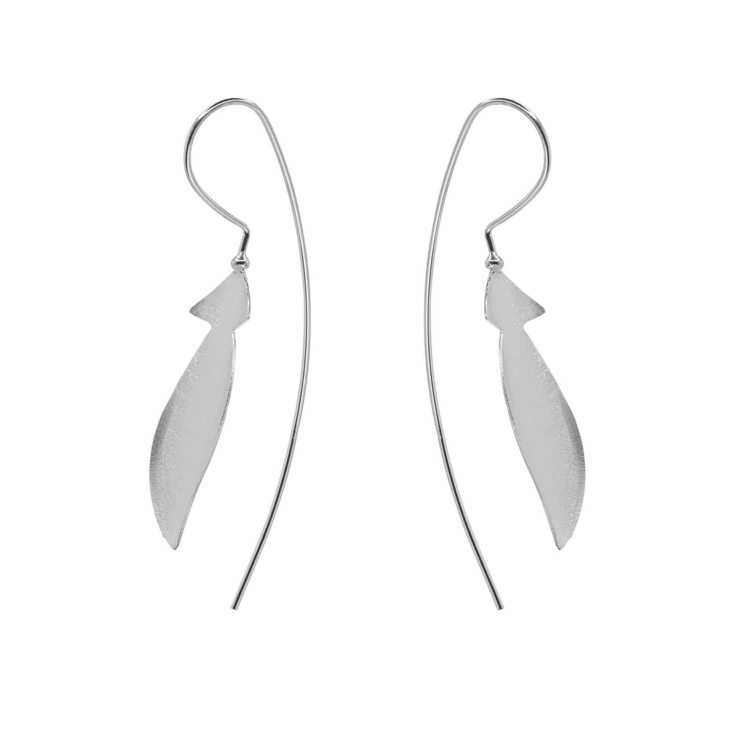 Aros de Plata 925 Diseño Liso de Hoja