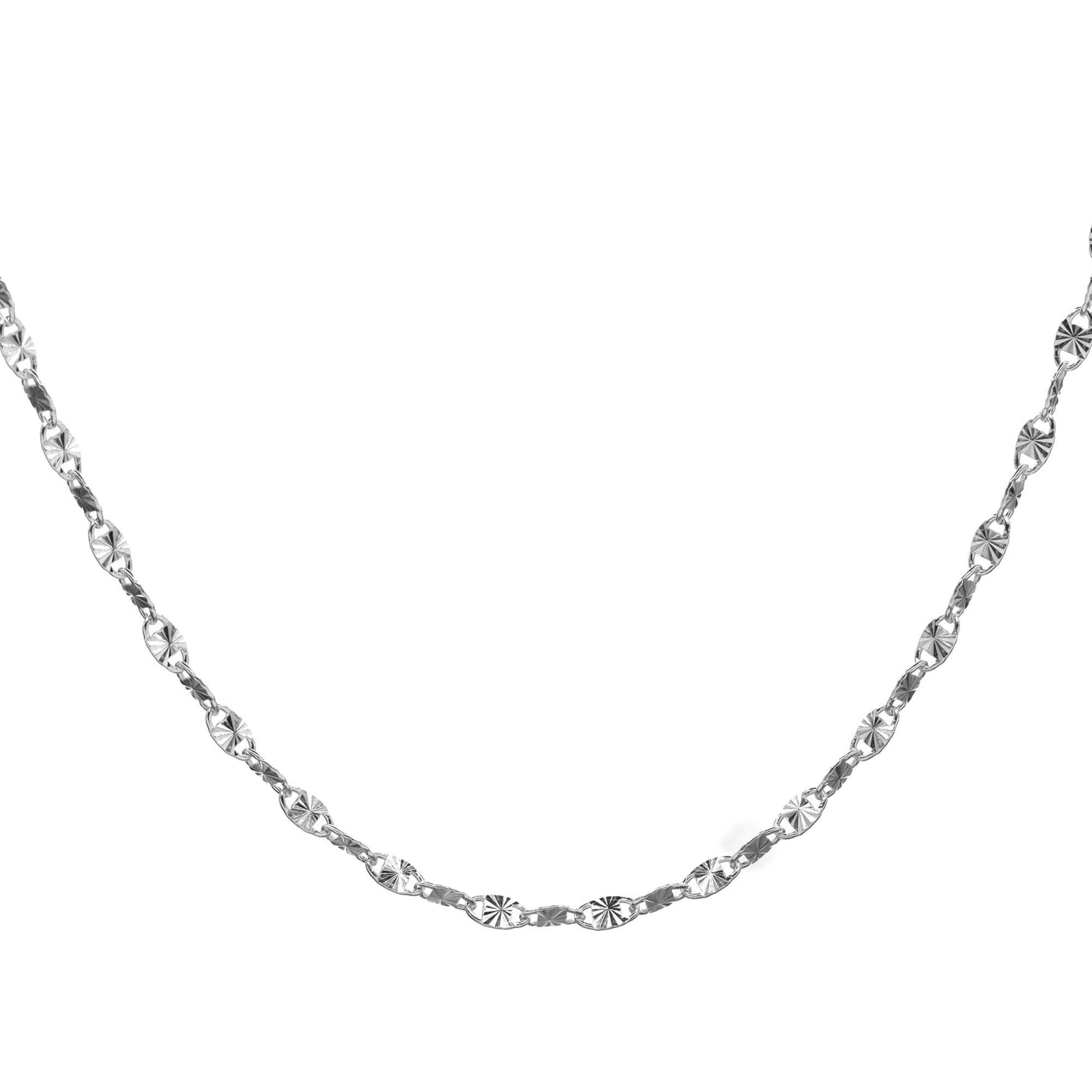 Cadena de Plata 925 Tejido Biselado 45 cm