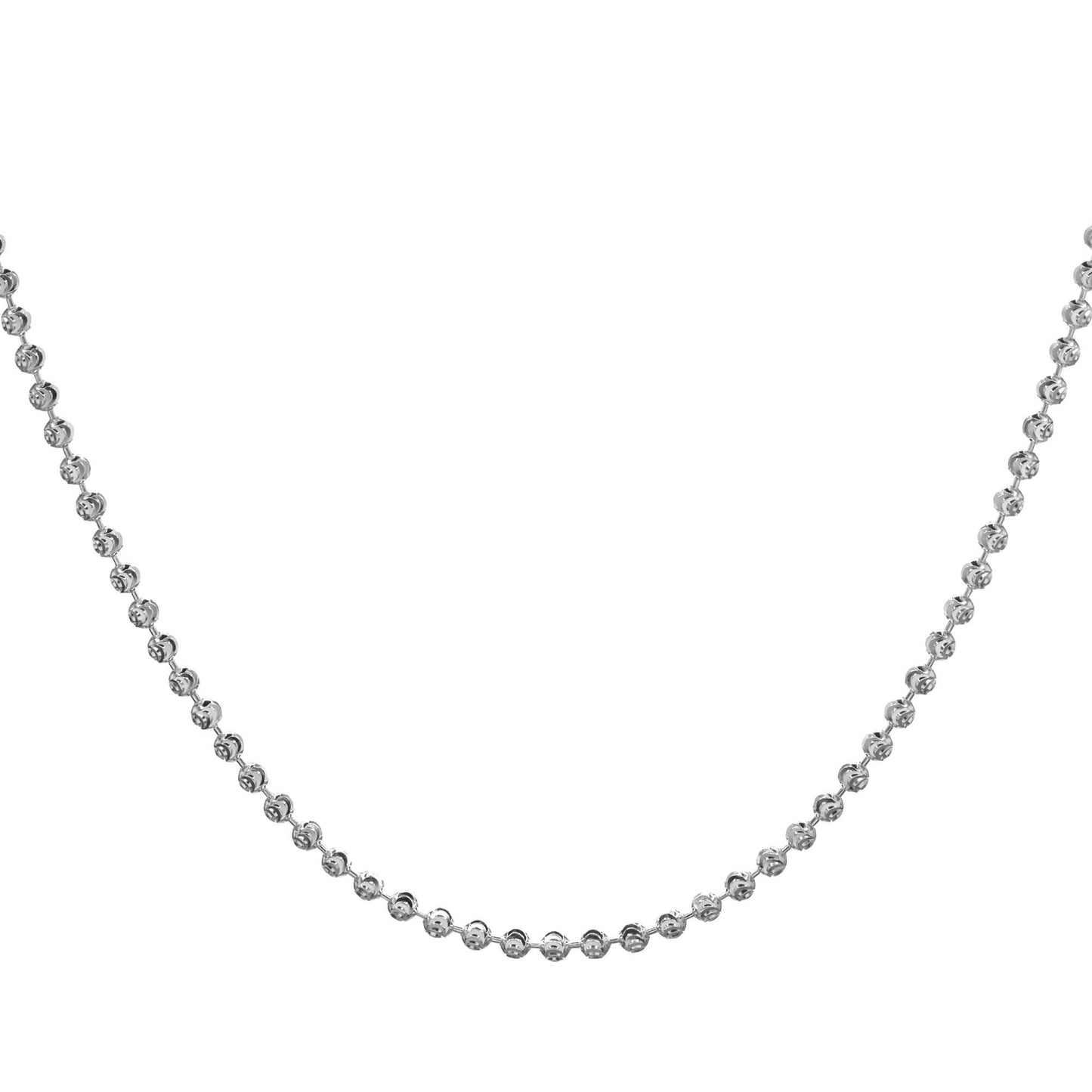 Cadenas de Plata 925 Estilo Esferas Facetadas con Relieves 45 cm