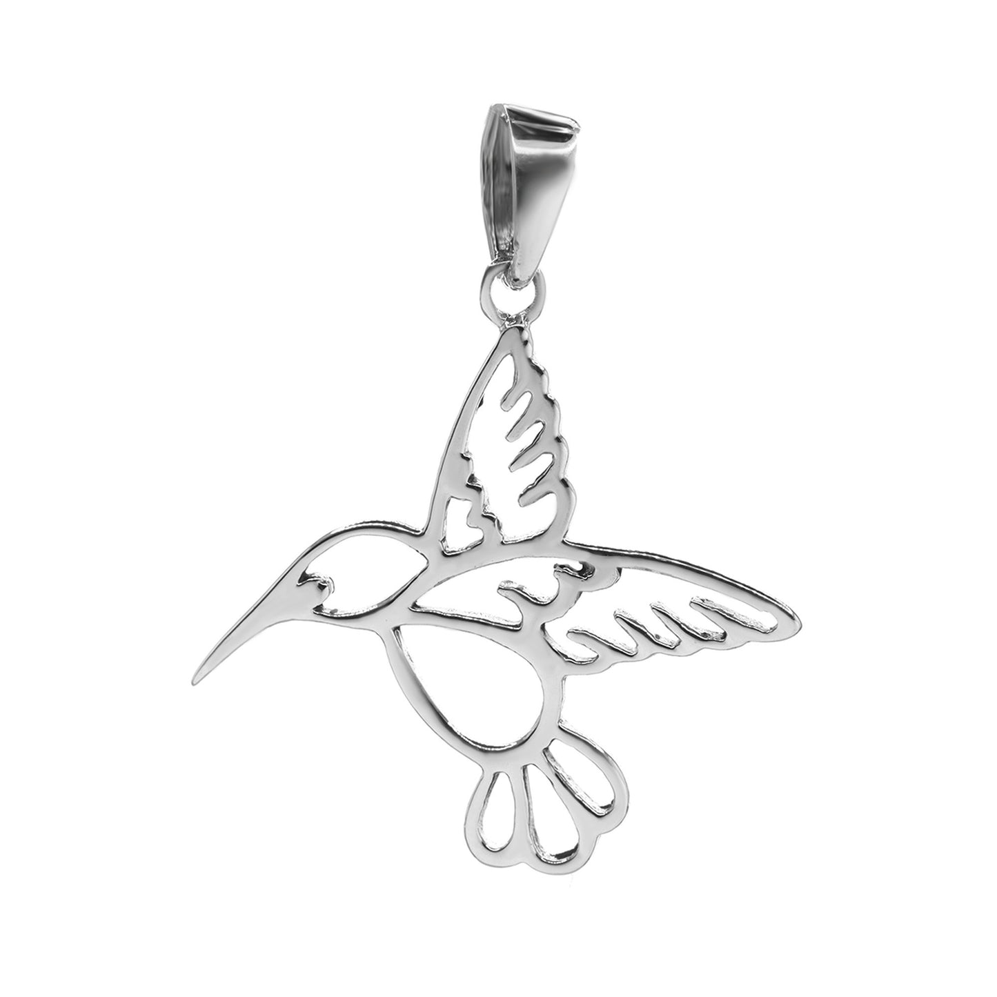 Colgante de Plata 925 Diseño Colibrí Calado
