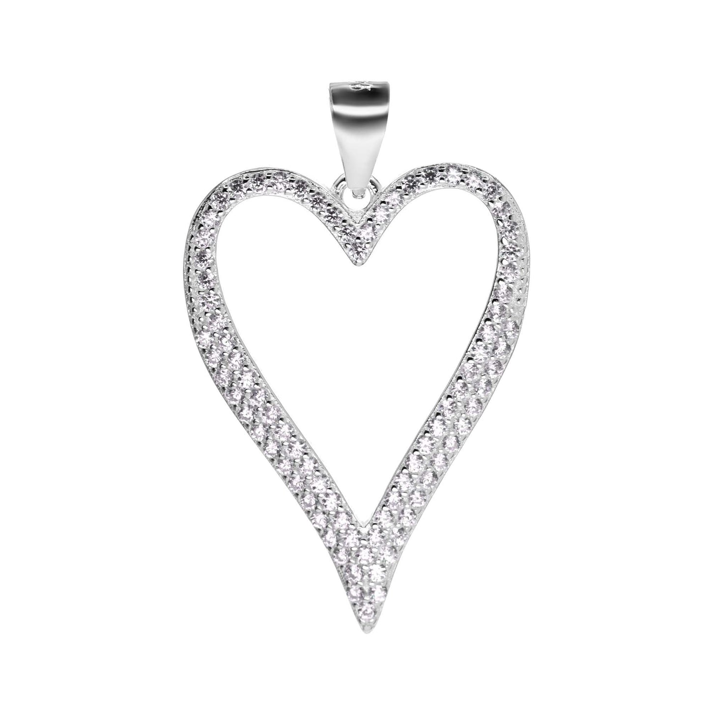 Colgante de Plata 925 Diseño Relieve Corazón de Circones