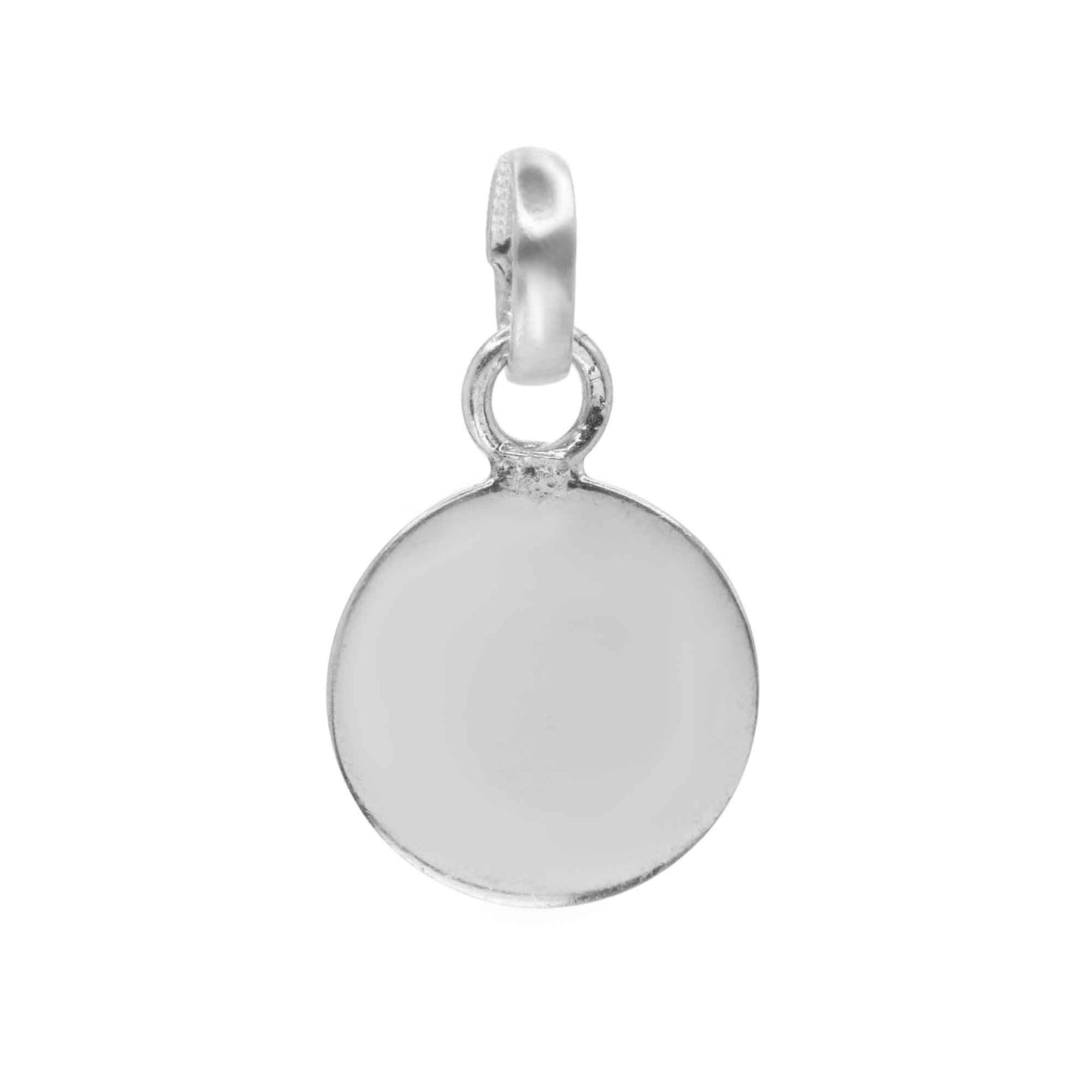 Colgante de Plata 925 Placa Redonda 8 mm
