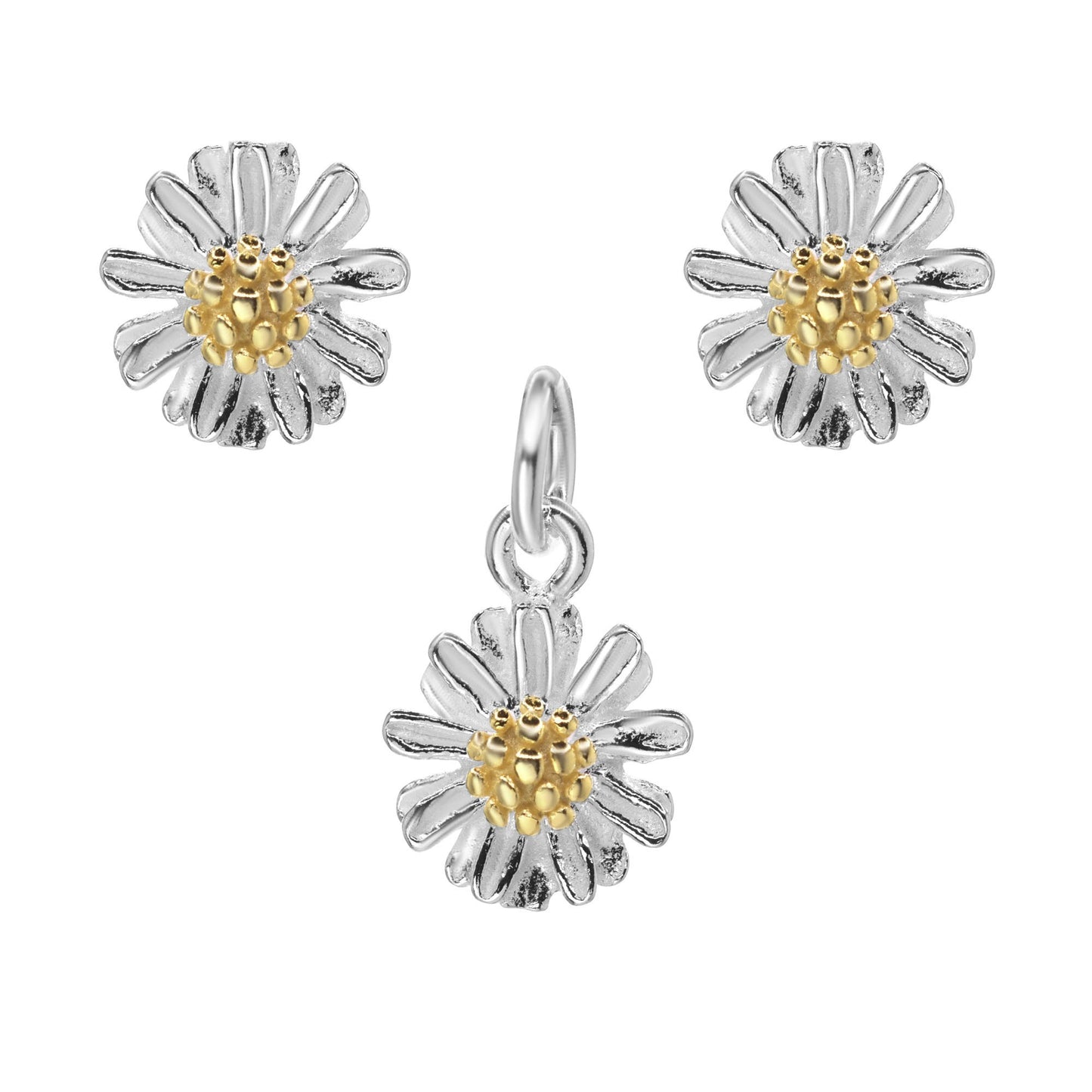 Conjunto de Plata 925 Diseño Margarita