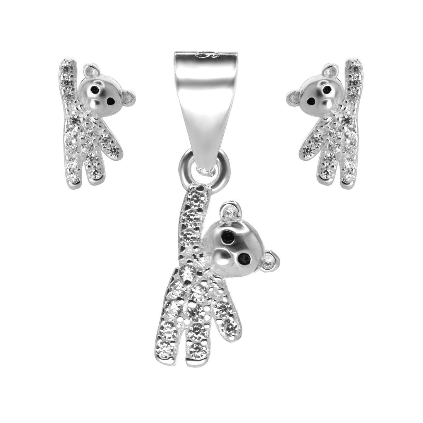Conjunto de Plata 925 Oso de Circones
