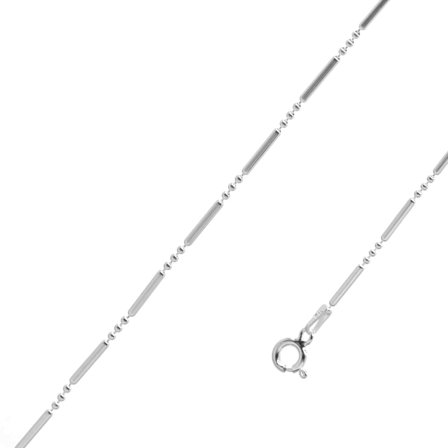 Tobillera de Plata 925 Barras y Bolitas