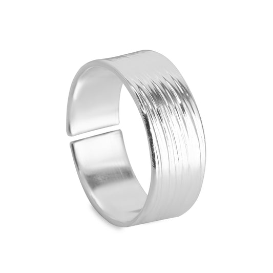 Anillo de Plata 925 Banda Gruesa con Relieve