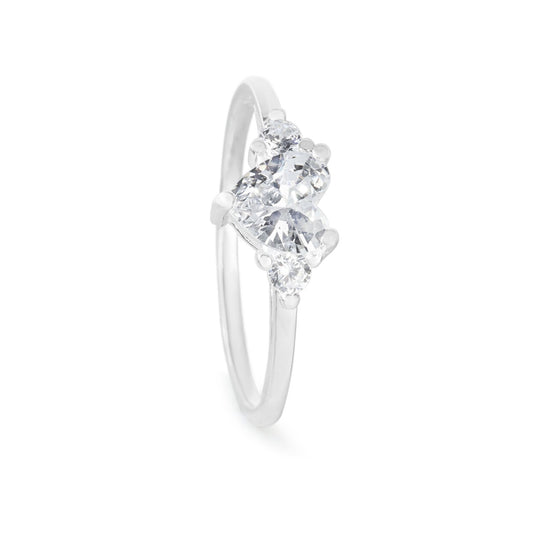 Anillo de Plata 925 Circón Corazón