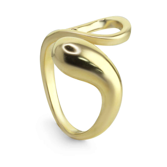 Anillo Enchapado en Oro Diseño Puntas de Gota