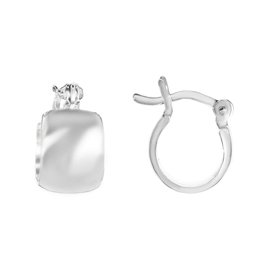Aros de Plata 925 Argolla 8 x 12 mm