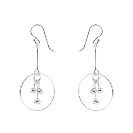 Aros de Plata 925 Diseño Esferas