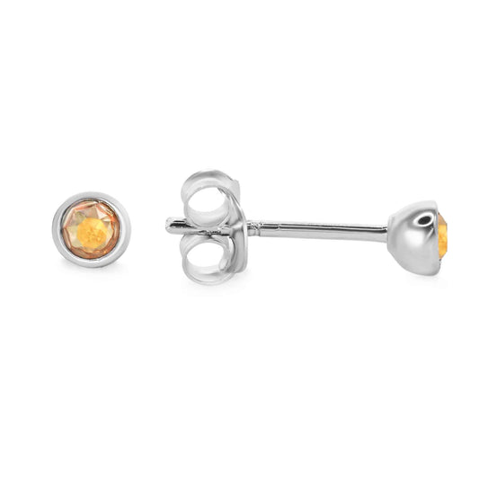 Aros de Plata 925 Swarovski Elements Cristal Topacio
