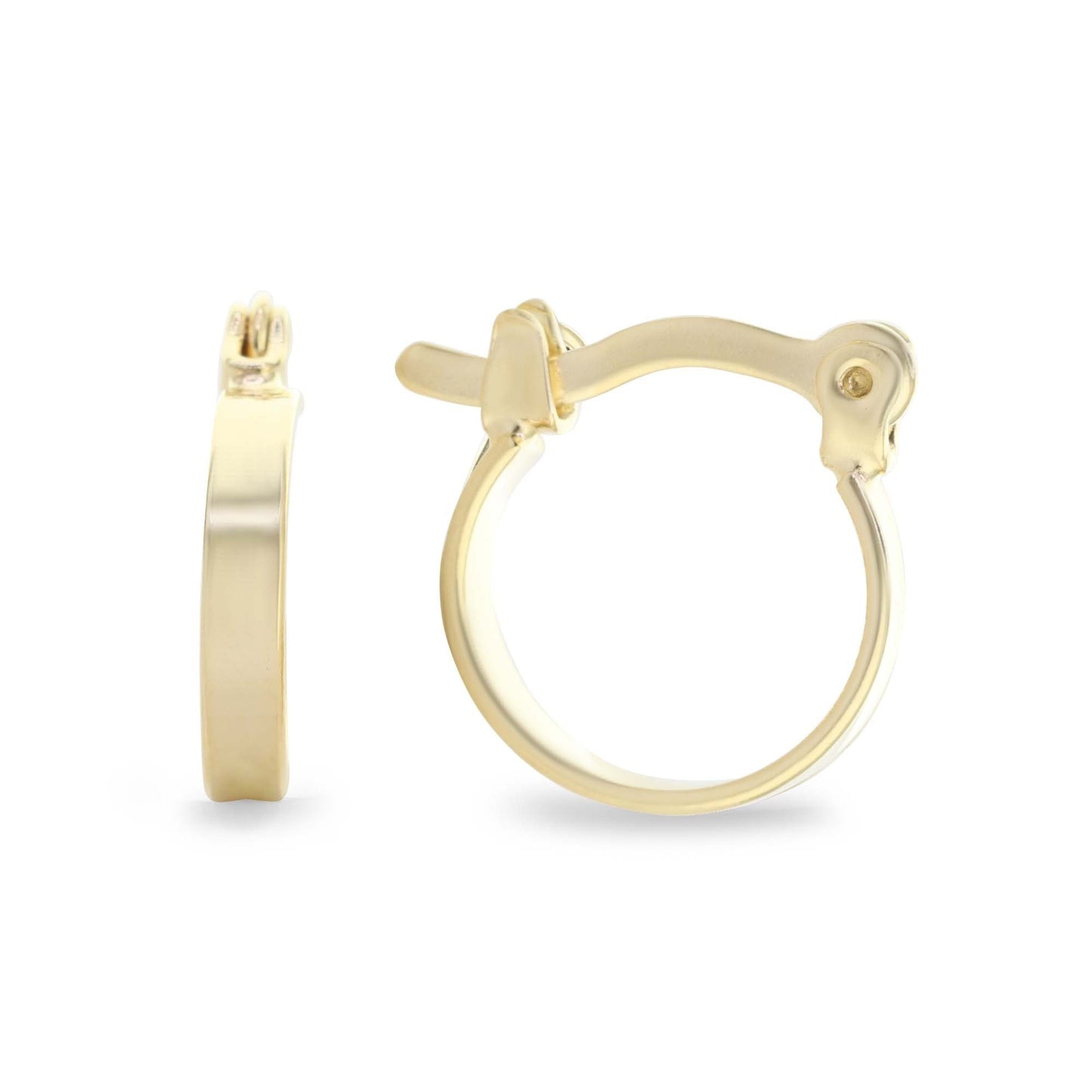 Aros Enchapado en Oro Argolla Pequeña Estilo Bote