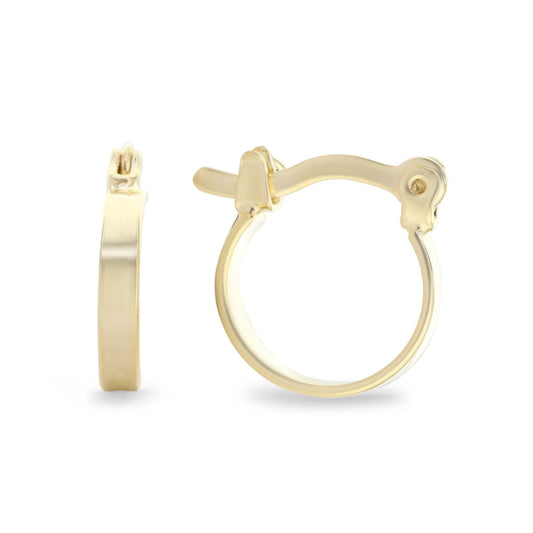 Aros Enchapado en Oro Argolla Pequeña Estilo Bote
