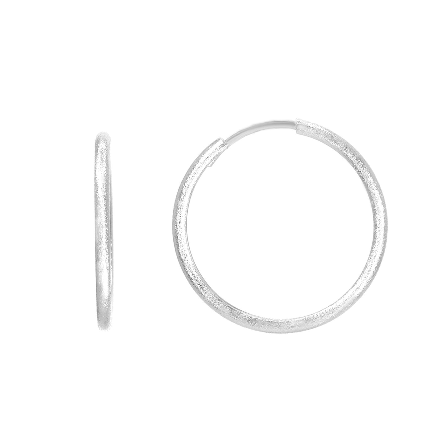 Aros Enchapado en Plata Diseño Argolla Satinada
