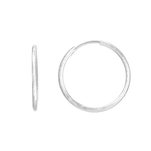 Aros Enchapado en Plata Diseño Argolla Satinada