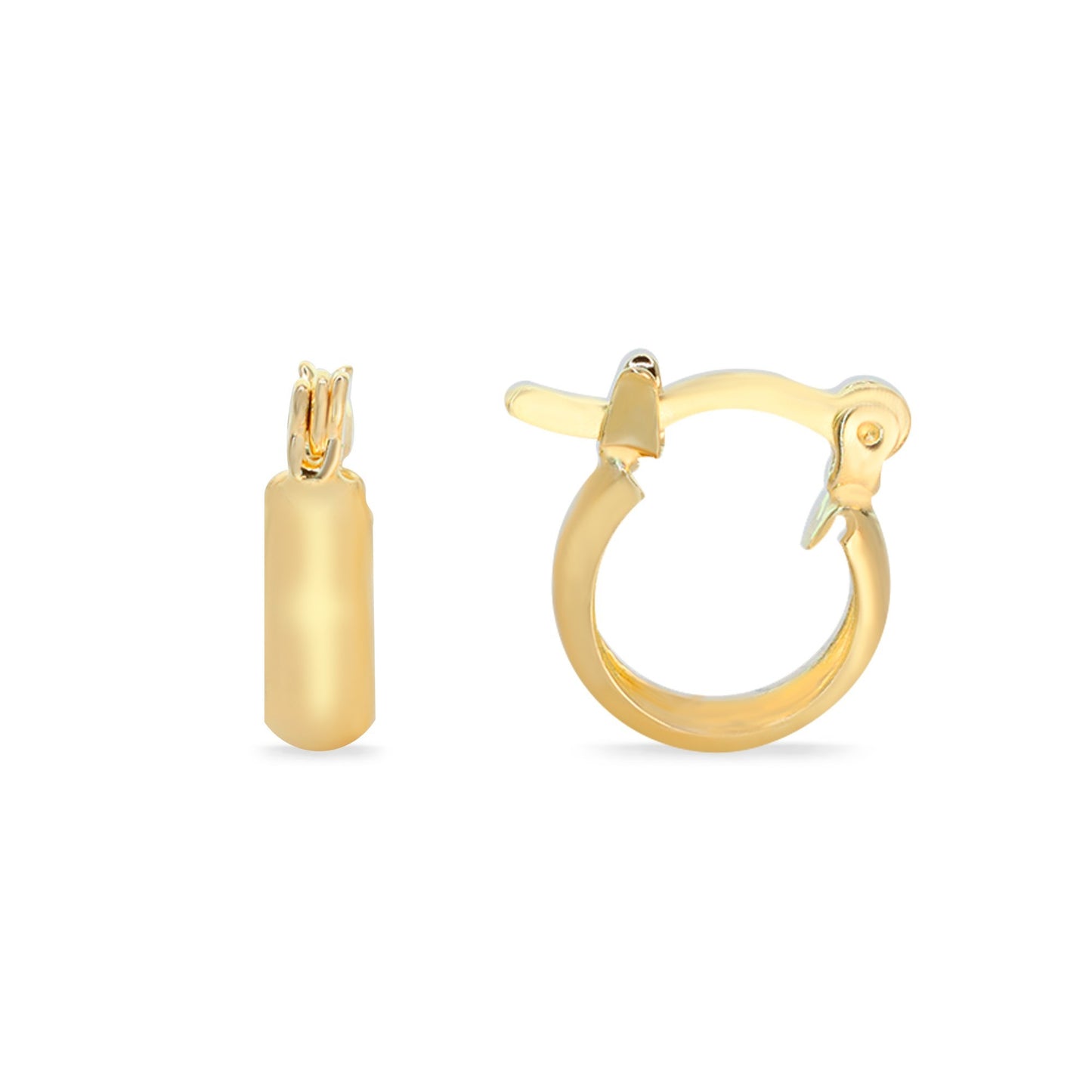 Aros Enchapados en Oro Argolla Pequeña Bote