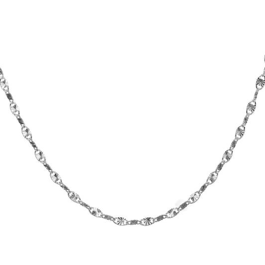 Cadena de Plata 925 Tejido Biselado 45 cm