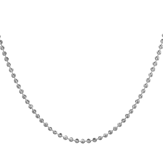 Cadenas de Plata 925 Estilo Esferas Facetadas con Relieves 45 cm