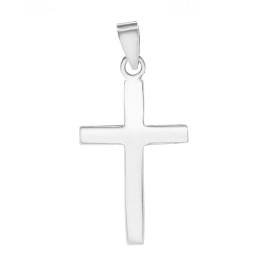 Colgante de Plata 925 Cruz Lisa con Valier