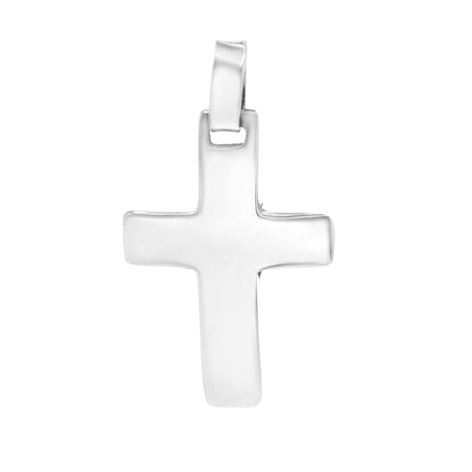 Colgante de Plata 925 Diseño Cruz Lisa (4 mm ancho)