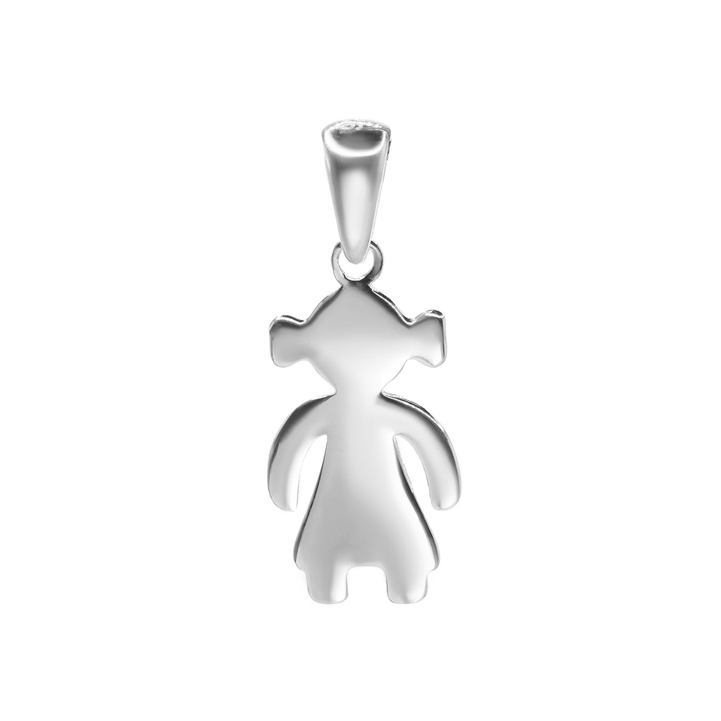 Colgante de Plata 925 Diseño Liso Figura Niña