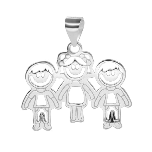 Colgante de Plata 925 Diseño Madre e Hijos