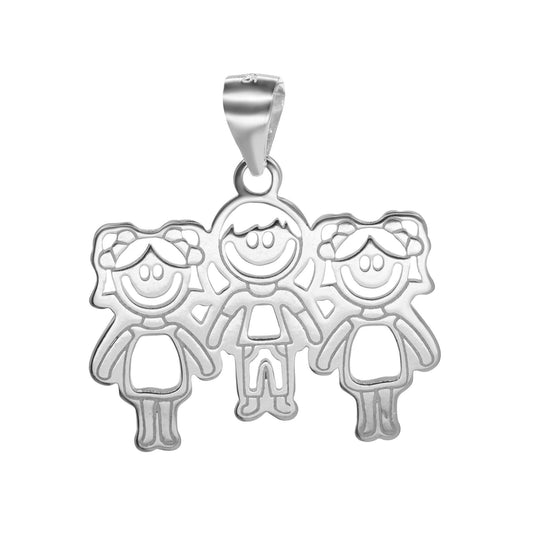 Colgante de Plata 925 Diseño Padre e Hijos