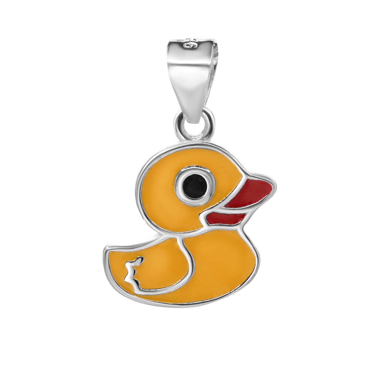 Colgante de Plata 925 Diseño Pato Esmaltado