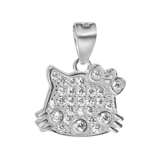 Colgante de Plata 925 Hello Kitty con Circones
