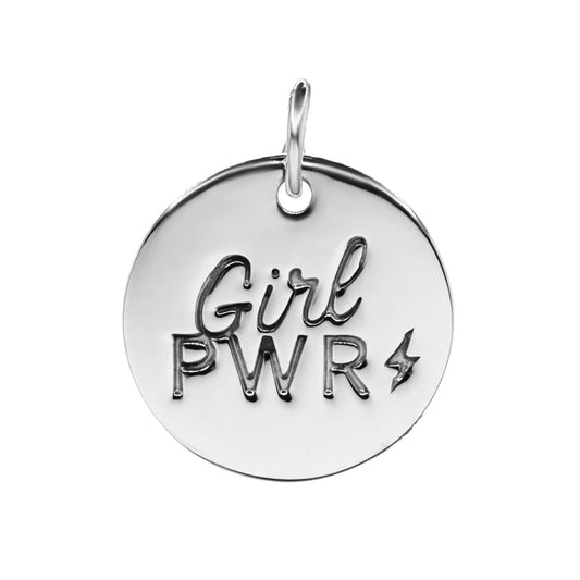Colgante de Plata 925 Placa GIRL PWR