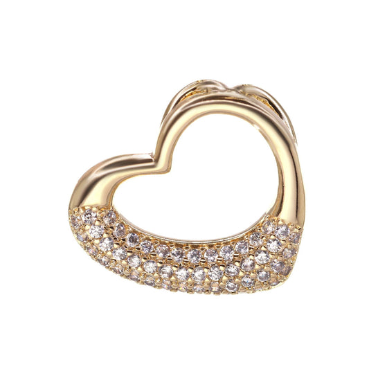 Colgante Enchapado en Oro Modelo Corazón con Circones