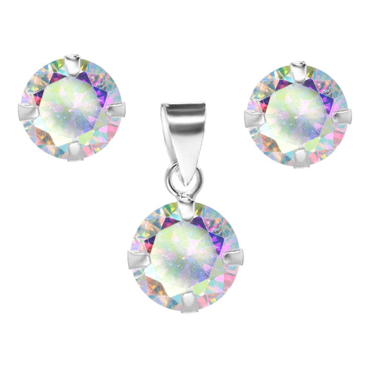 Conjunto de Plata 925 Diseño Tornasol