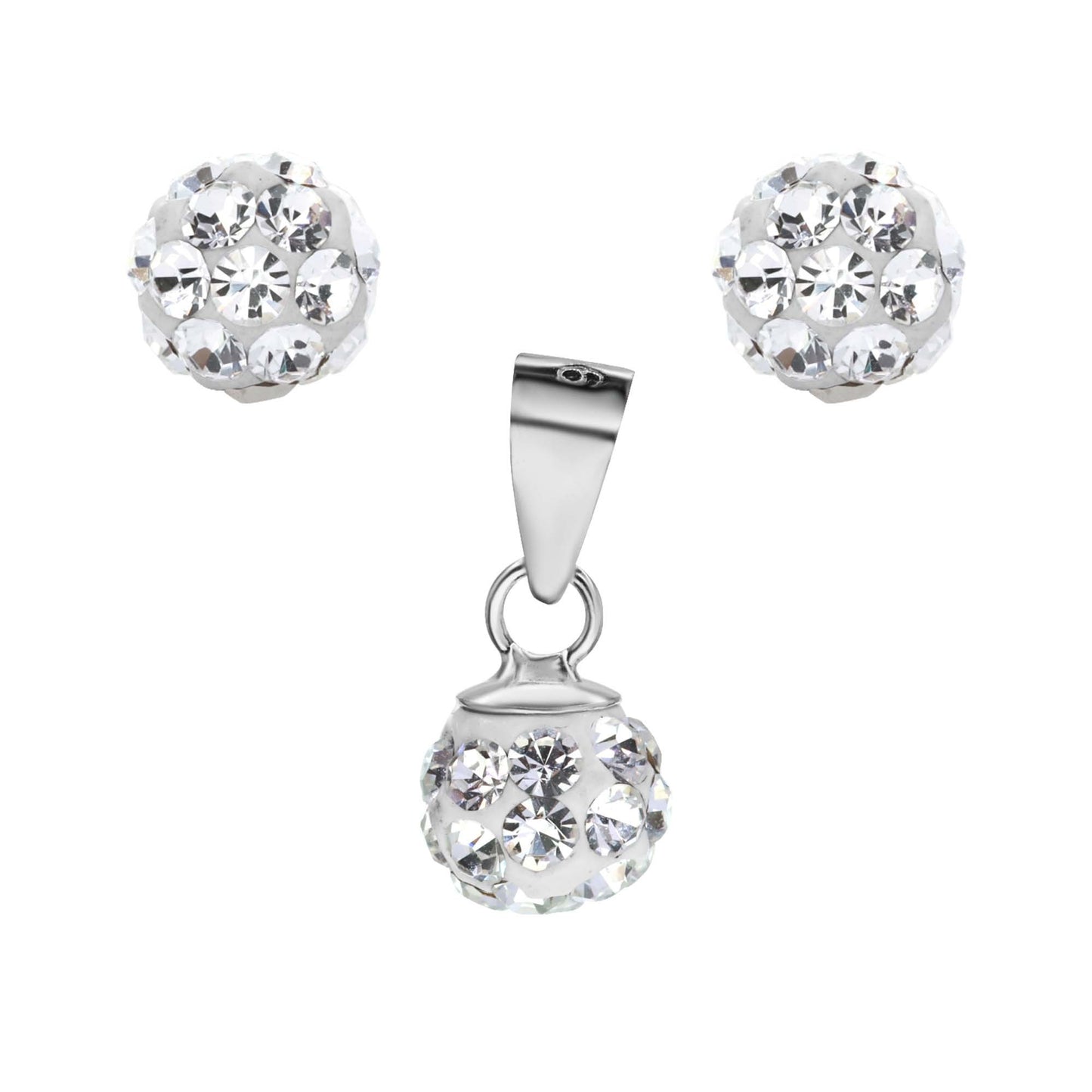 Conjunto de Plata 925 Strass 6 mm