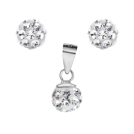 Conjunto de Plata 925 Strass 6 mm