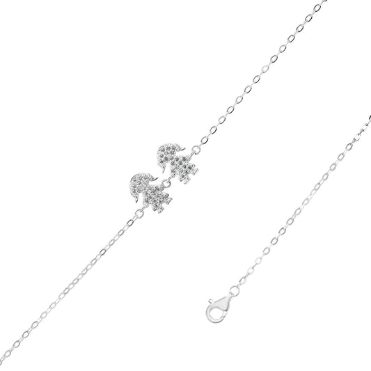 Pulsera de Plata 925 Diseño Niñas de Circones