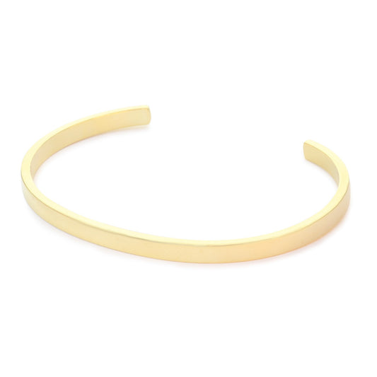 Pulsera Enchapada en Oro Esclava Diseño Liso 4 mm